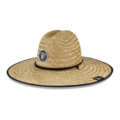 Las Vegas Raiders Gorra | New Era NFL Official Summer Sideline Straw Hat Mexico - Negros